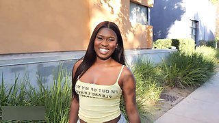 Ebony hot babe POV porn