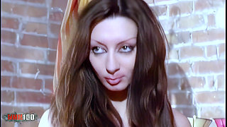 Angelina: Horny Arab Brunette Angelina Doing a Strip