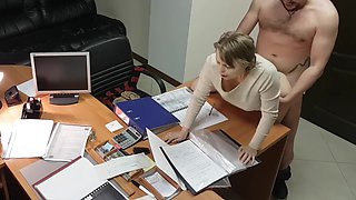 Hot Blonde Secretary Fucked By Boss In Office