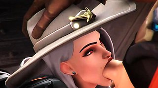 Animated Shy Ashe with Huge Round Booty - Compilation