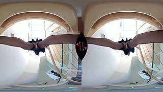 The View Under Leanne's Skirt - StockingsVR