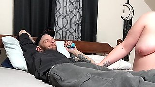 My Hard Throbbing Cock Pumps Cum in Her Mouth and She Swallows the Whole Load!