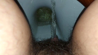 Backstage "she Peed and Wiped Her Wet, Hairy Pussy