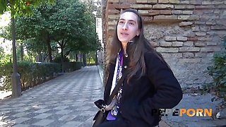 Just 18, she wants her first porno. Babe loses her virginity at PepePorn
