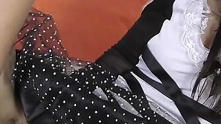 Lovely 18 Years Luna Casting in French Maid Outfit