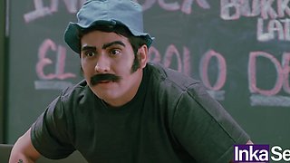 Sex school lesssion: latina girl with twintails gets pounded doggystyle