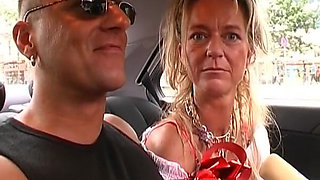 German Lady Sucked His Cock and Made Him Cum with Her Hands