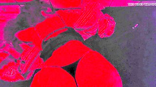 Horny wife Abby Roze gives a blowjob before I pound her from behind under red lights