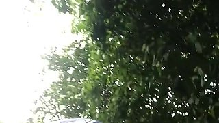 Public Titty Play Whilst Walking in the Great Outdoors