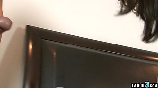 Impressed hispanic teenager nailing a big knob