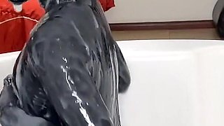 Playing in Cum with Gloomy Babe, Part 2 - Alex Latex