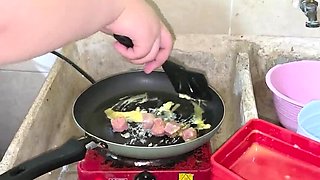 Anal Food Fetish: Sado Hentai's Big Ass Gapes with Eggs and Sausage Humiliation