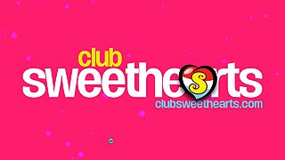 Mirka Grace drains James Slot's pipes with her tight shaved pussy in Club Sweethearts