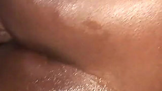 Hot oiled ebony fucked from BBC cock