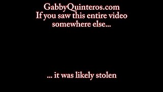 Gabby Quinteros Red Dress Pussy Play