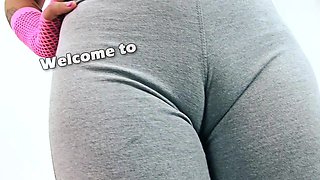 BUBBLE BUTT Latina Exposing Cameltoe and BIG ROUND TITS