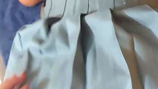 Schoolgirl Fucking Her with a Foxtail in the Ass