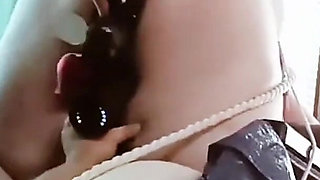 Nasty Getting Her Holes Fucked with Machine