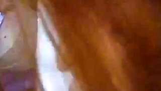 Small tit GF gives POV blowjob on my denim