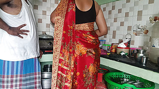 house wife suck neighbour in kitchen when husband not there in home