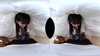 Glamour teen coquette exciting VR video