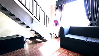 Young Babysitter Shows Her Round Ass