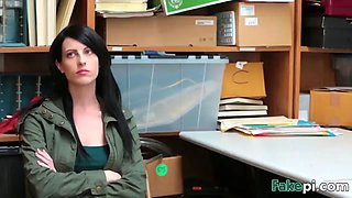 Dark haired slut Alex Harper got punished for stealing