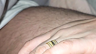 Step mom hand slip on step son small dick
