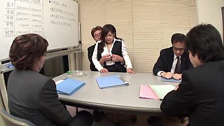 Delicious Japanese businesswoman loves being fucked in an orgy by Our Offices in Japan