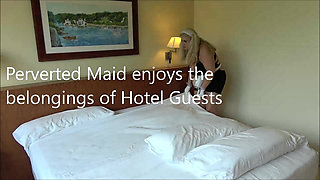 Maid Enjoys Belongings of Hotel Guests