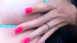 Horny Redhead Teen Girl Car Blowjob