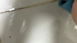 Cleaning Bathroom Naked