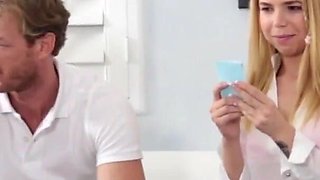 Family Strokes - Game night ends up with some passionate taboo orgy for sexy stepmom and hot stepsis