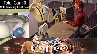 Goth girl goes wild in sex and coffee demo with cock webcam gameplay