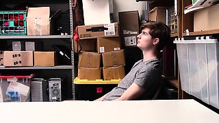 Bearded daddy mall cop fucks straight boy shoplifter hard