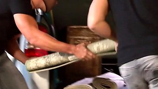 Donga hungry delightful maid Cindy Gold gets a big one