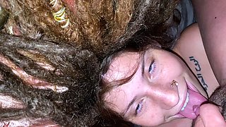 Mature amateur wife full blowjob with cumshot in mouth