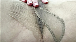 Avrora Gets Really Horny in Her Pantyhose and Gives Blowjob POV