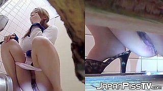 Shy Japanese Close Up Pissing In Public