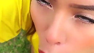Sexy Latina Fucks Her Trainer on the Soccer Field - Anissamiller