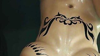 Madruga3d Nymphomaniac Slut Intensely Fucked by Double Monster Black Cocks, Hot Ass Swallowing Cum, Dirty Pussy Drenched in Cum