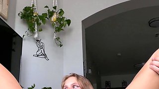 Solo masturbation of a beautiful amateur blonde