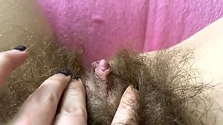 Hairy Pussy Compilation - Closeup of Big Clit & Bushy Amateur Cutieblonde