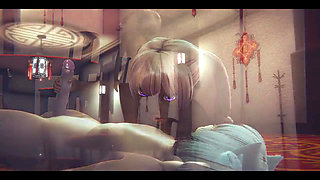 Furry Hentai - Rabbit Girl and Girl Having Sex with Two Cats Boys - Japanese Asian Manga Anime Film Game Porn