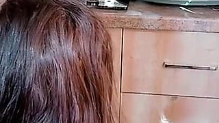 I Had Hot Sex with My Sister in the Kitchen and Ejaculated Inside Her Pussy and Cum Came Out of It
