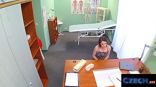 She gets her fat czech hooters out for the doctor - czech porno