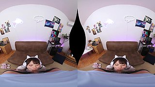 Beautiful Japanese teen VR wonderful porn scene