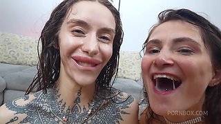 WET MEGA GANGBANG! Two hot sluts Princess lili & Holy Wood get
