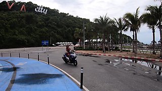 Thai GF motobike ride and fuck at home