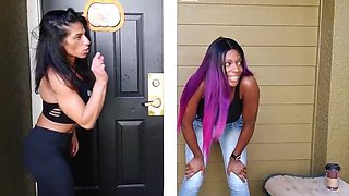 Ebony Babe Paris Love Desperate to Pee in Tight Jeans - Wet & Wild Fetish Fun